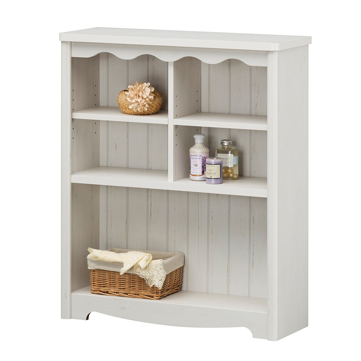 楽天市場】オープンラック 幅74.4cm 3段 モンシェリーヌ 白家具 木製