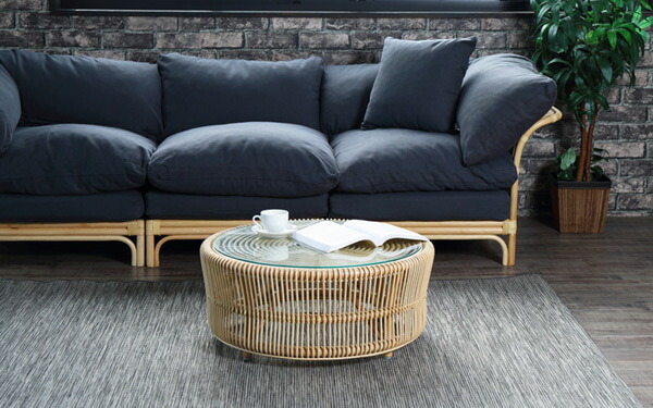 楽天市場】籐 ローテーブル ラタン 円形 軽量 天然素材 （ ラタン