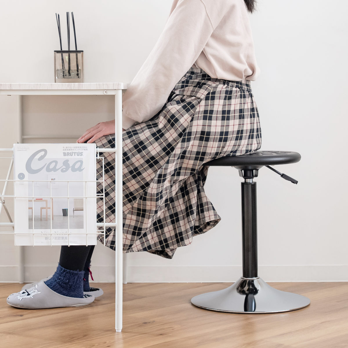 楽天市場】スツール 丸 昇降 回転 座面高48〜72cm （ 椅子 チェア いす