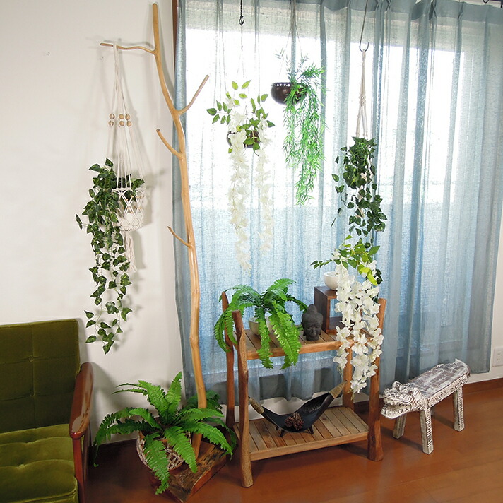 天然チークポールハンガー [160～175cmタイプ]【49094】 /アジアン雑貨