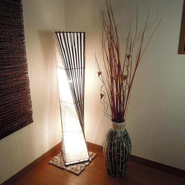 楽天市場】照明 バリ風 ライト 間接照明 アジアンランプ 床置き フロア