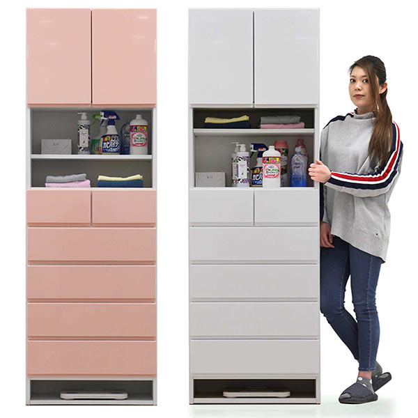 楽天市場】ランドリー収納 幅40cm 鏡面仕上げ 日本製 スリム