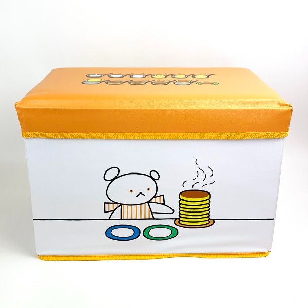 こぐまちゃん ストレージBOX (ホットケーキ) オレンジ スツール おもちゃ箱