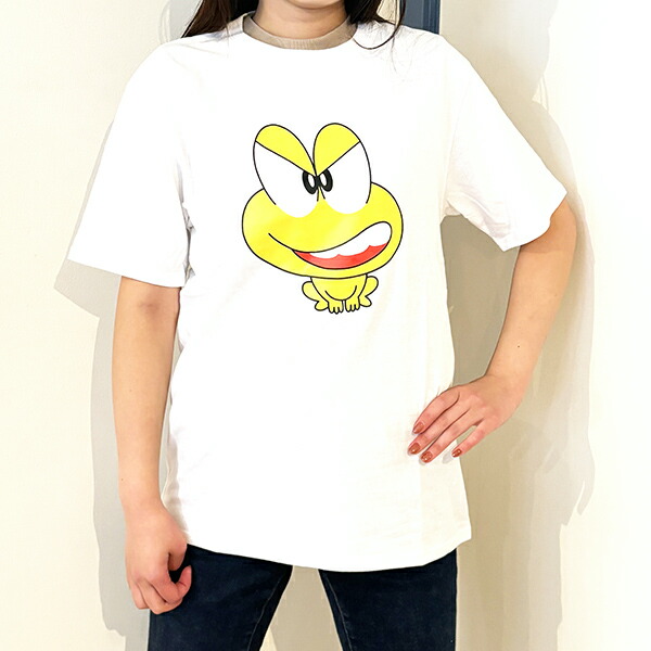 ど根性ガエル ピョン吉ツヨキ Tシャツ(ホワイト) Lサイズ アパレル