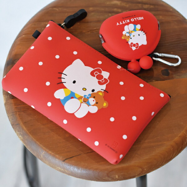 サンリオ ハローキティ NUU(ヌゥ) シリコン ポーチ(レトロドット)