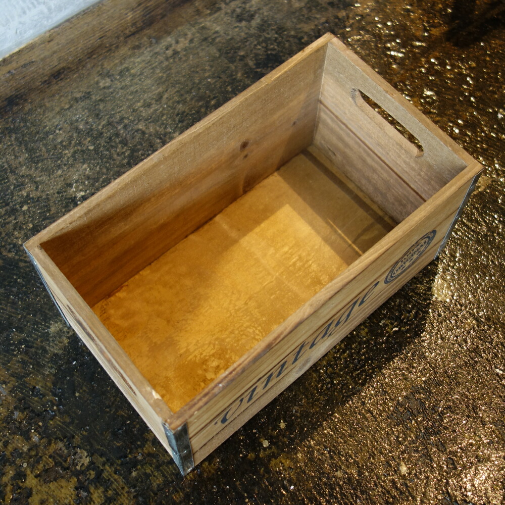 楽天市場】ヴィンテージ加工 Lサイズ 木箱 ウッドボックス USA
