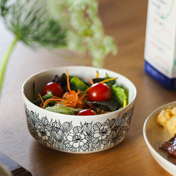 楽天市場】アラビア クロッカス ボウル 13cm ブラック / ARABIA Krokus