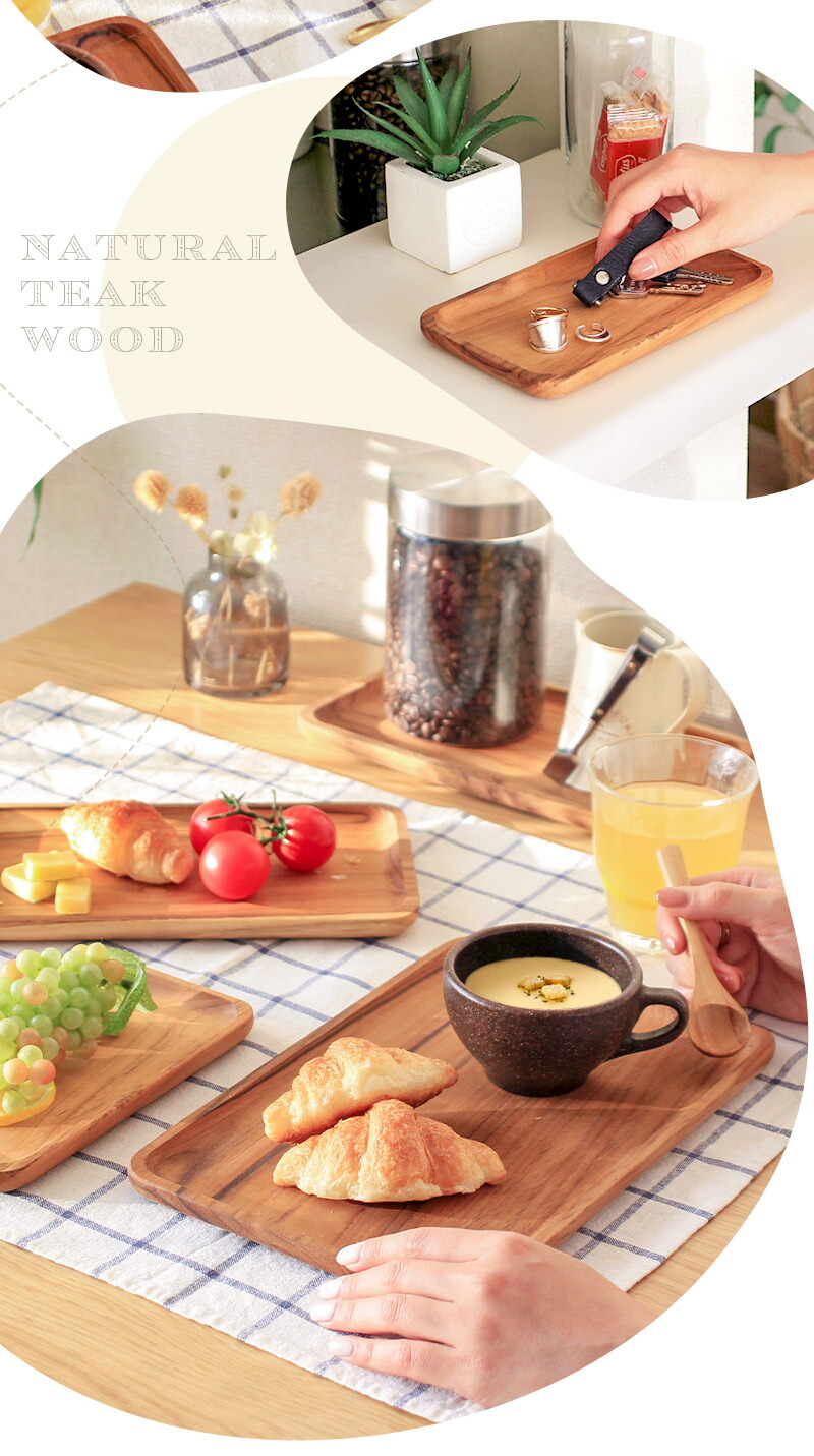 楽天市場】Wood rectangle plate / Sサイズ木製食器 トレー プレート