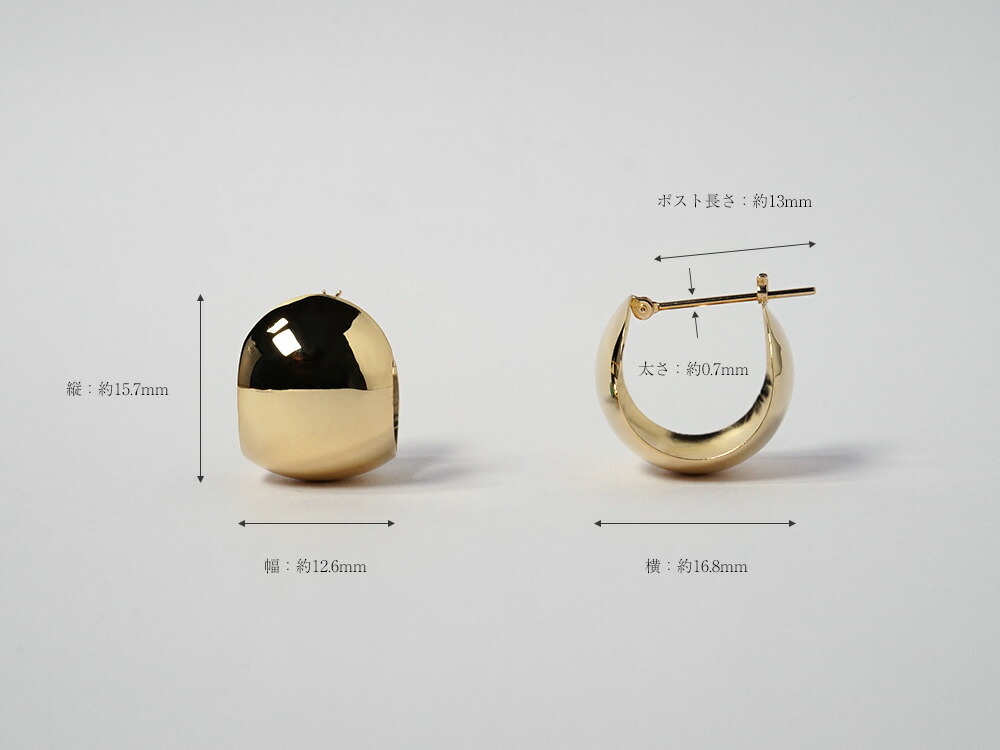 K18 ワイド ゲッコー ピアス