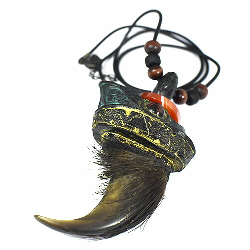 楽天市場】【一点物】アイヌ紋様 エンジュ(槐) 彫刻 ヒグマの爪