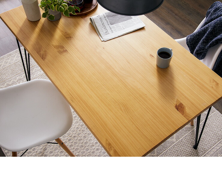 楽天市場】天然木 ダイニングテーブル 4人掛け 120×70 パイン材 無垢材