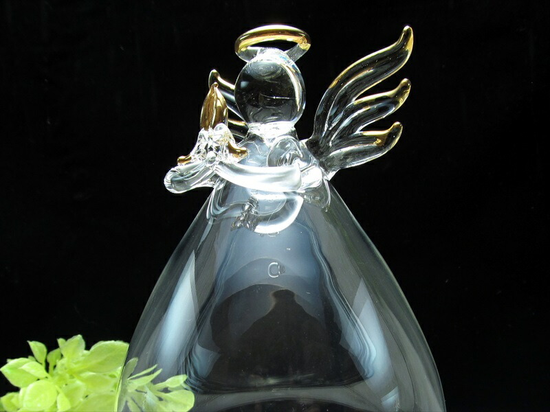 ディスプレイに最適 クリスタルガラス 天使 ドーム型カバー エンジェル