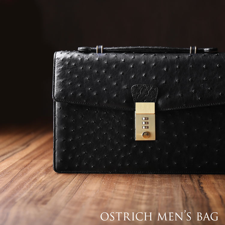 楽天市場】【5%オフクーポン】オーストリッチ メンズ セカンドバッグ