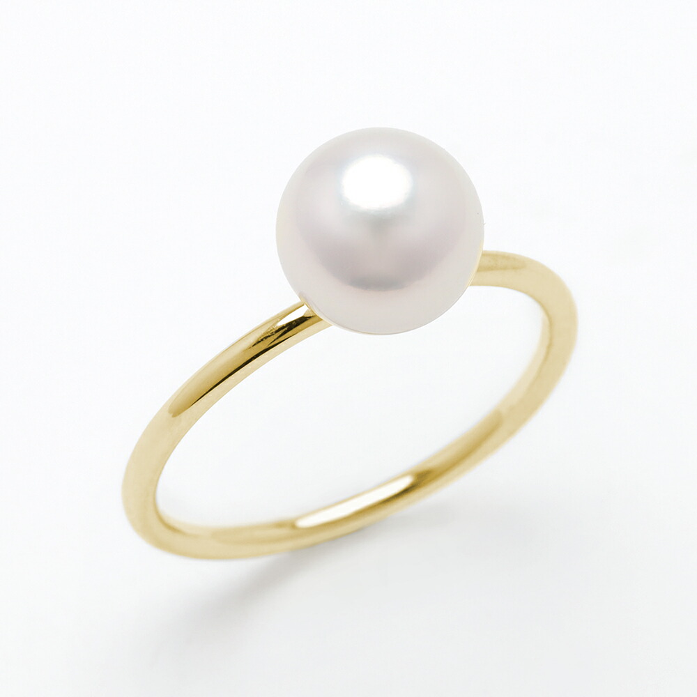 美品 K18 ジュエリーマキ 本真珠 パールリング 12号 k18 パール リング