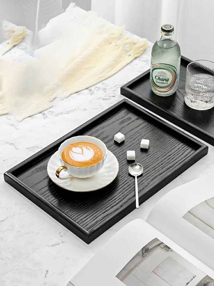 楽天市場】お盆 木製 おぼん 長角膳 長角盆 木目調 和風 和室 洋風