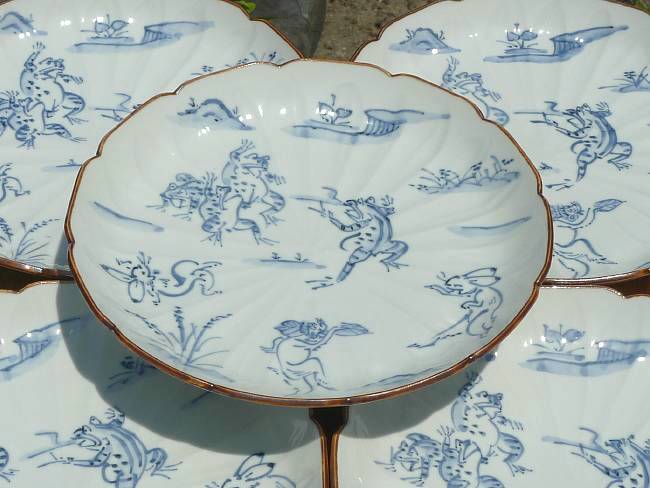 高山寺鳥獣戯画6寸皿揃え 壹楽 - 京焼清水焼 松韻堂