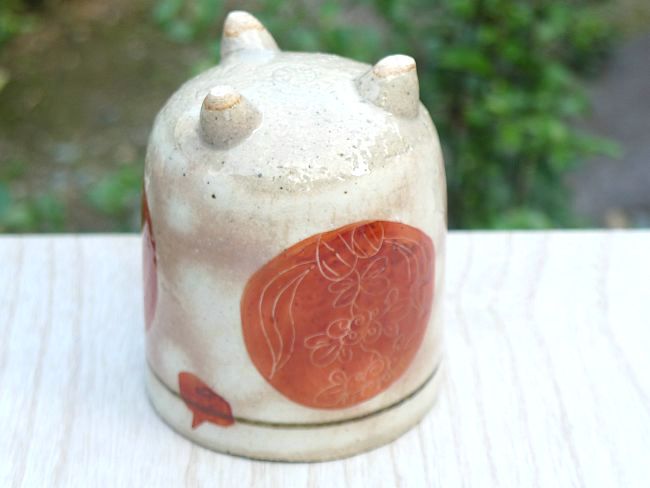 紅丸草子湯呑み 小 - 京焼清水焼 松韻堂