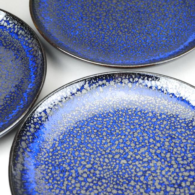 油滴天目皿揃え 鎌田幸二 - 京焼清水焼 松韻堂