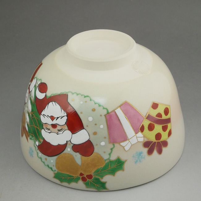 サンタクロース抹茶茶碗 善昇 - 京焼清水焼 松韻堂