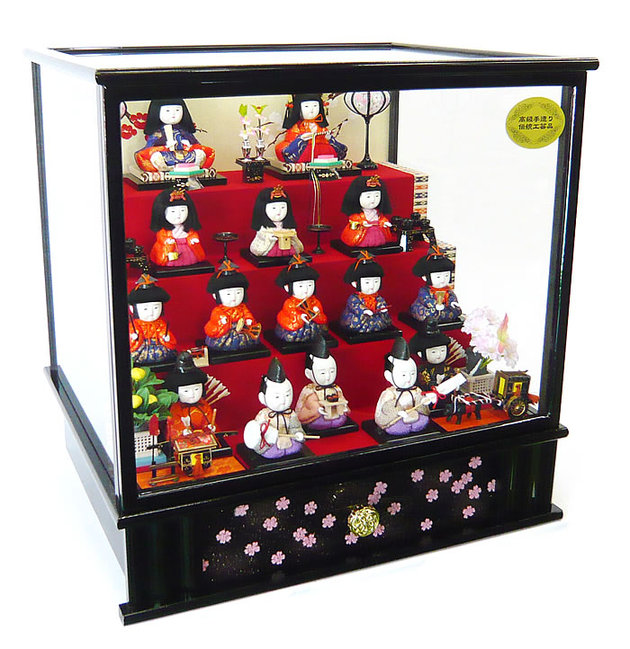 雛人形 ひな人形木目込十五人ケース飾りセット秀光オリジナル限定品