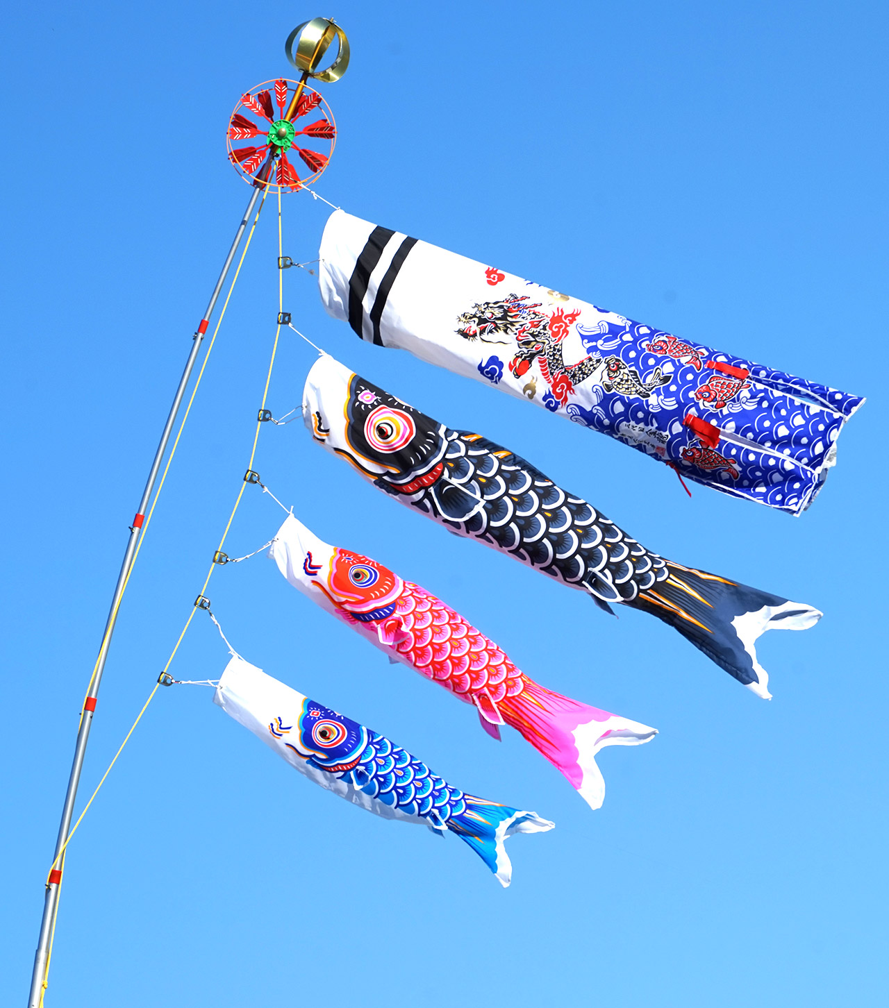 コンパクトサイズ・ベランダ用鯉のぼりフルセット【C6003】運気上昇