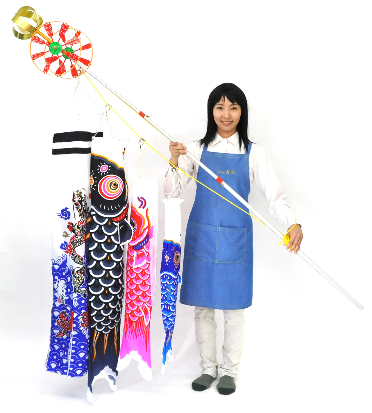 コンパクトサイズ・ベランダ用鯉のぼりフルセット【C6003】運気上昇