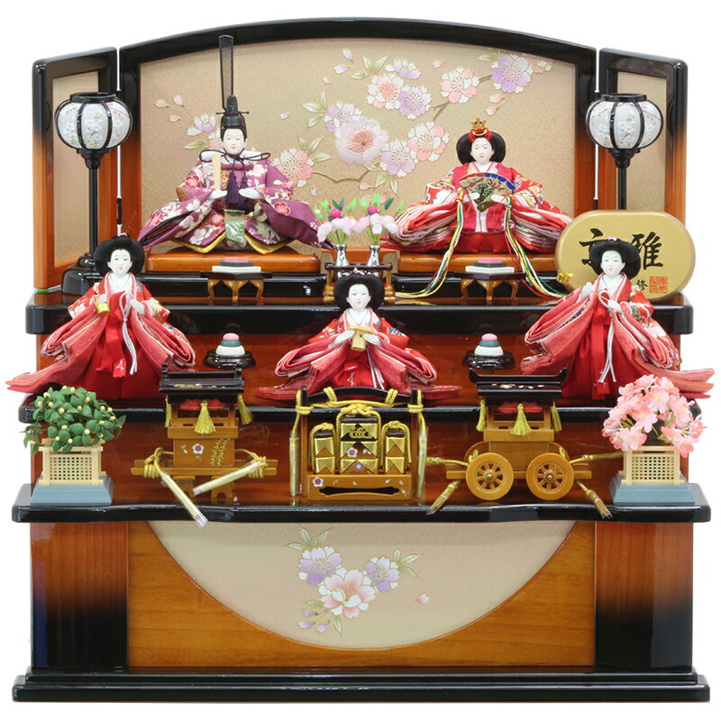 雛人形 五人収納飾り P86102 インターネット店だけ☆限定販売豪華な五
