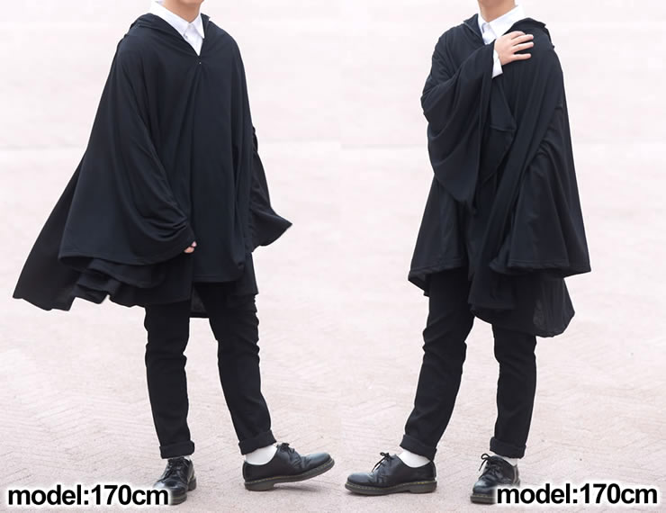楽天市場】ポンチョ マント メンズ パーカー ビッグシルエット フレア