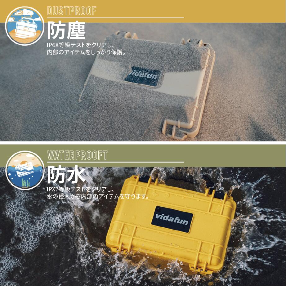 楽天市場】防水気密耐衝撃ハンドル付き収納ツールボックス ブラック