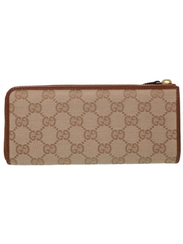GUCCI】【アウトレット】グッチ『GGキャンバス L字ファスナー長財布