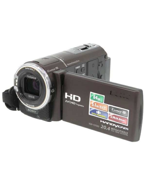 SONY】ソニー『ハンディカム』HDR-CX590V(T) ボルドーブラウン フルHD