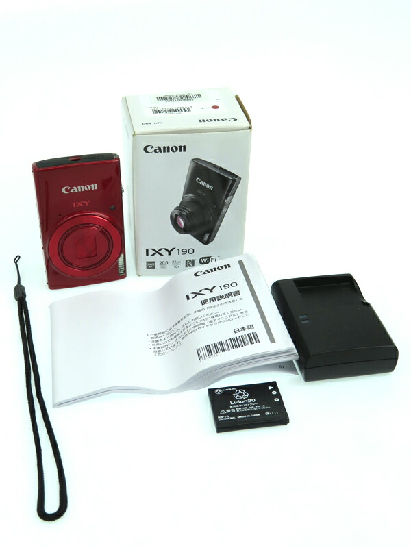 Canon】キヤノン『IXY 190』IXY190 レッド 2000万画素 光学10倍 2.7型