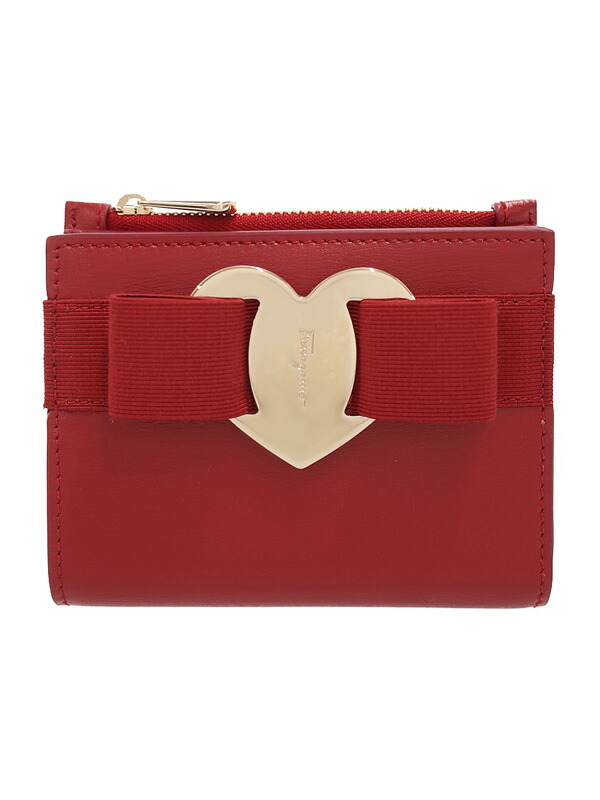 Salvatore Ferragamo】【ハート】フェラガモ『ヴァラ リボン 二つ折り