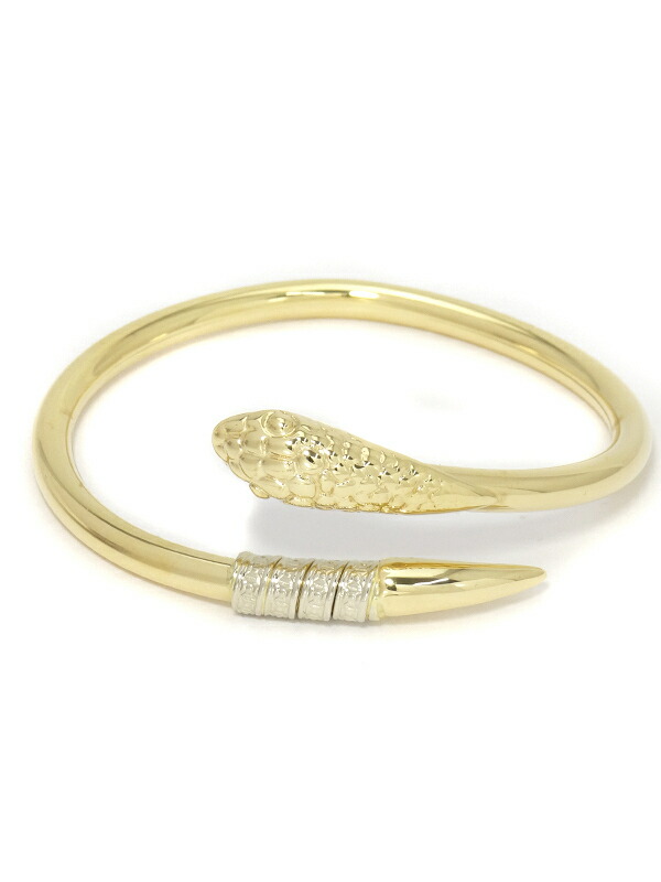 UNOAERRE】【蛇】ウノアエレ『K18YG ヘビモチーフ バングル