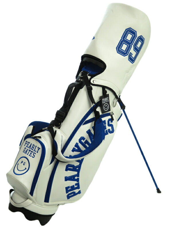 パーリーゲイツ キャディバッグ ネイビー 白 ショルダー式 スタンド式