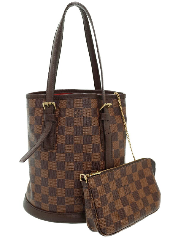 LOUIS VUITTON】【バケツ型バッグ】【ポーチ付】ルイヴィトン『ダミエ