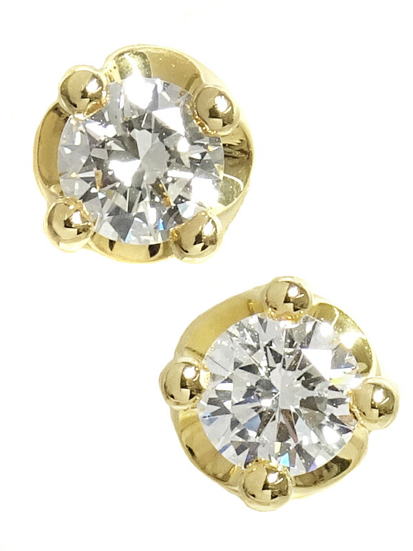 BVLGARI】ブルガリ『K18YG コロナ ダイヤモンド ピアス』1週間保証