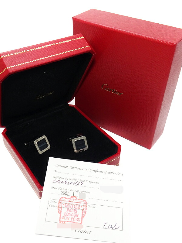 Cartier】カルティエ『SILVER サントス ドゥ カルティエ カフリンクス