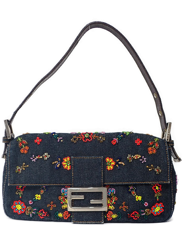 FENDI】フェンディ『デニム フラワービジュー マンマバケット』26424