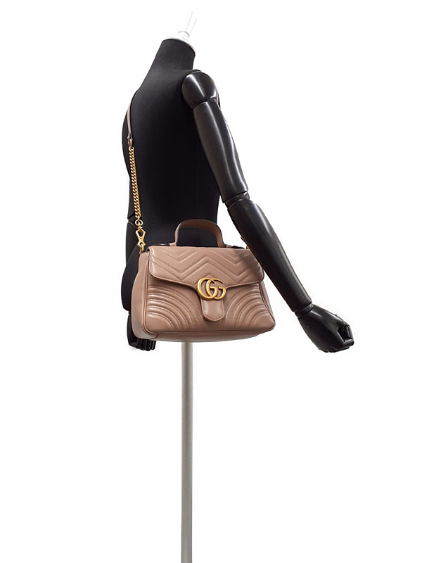 GUCCI】グッチ『GGマーモント スモール トップハンドルバッグ』498110