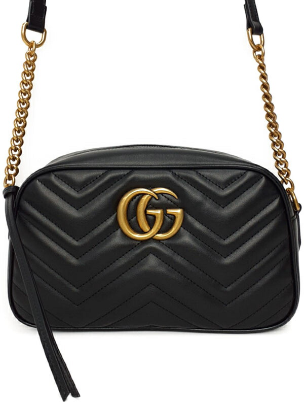 GUCCI】グッチ『GGマーモント キルティング スモール ショルダーバッグ