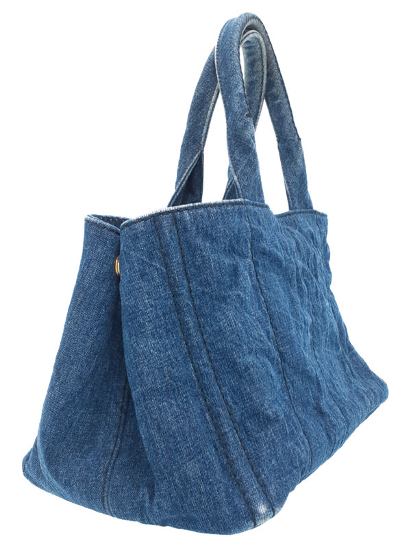 PRADA】プラダ『カナパ デニム トートバッグ』レディース 1週間保証