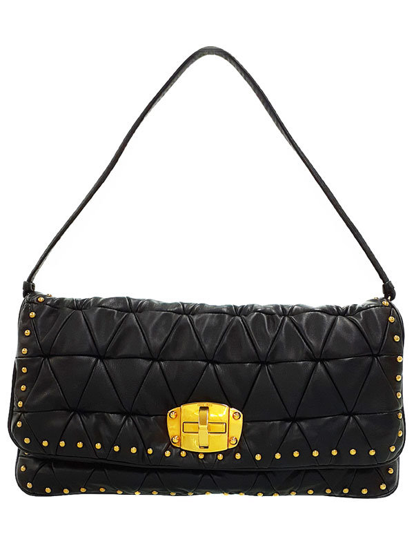 MIUMIU】ミュウミュウ『スタッズ付 キルティング 2WAYバッグ