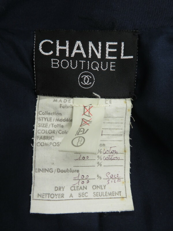 CHANEL】【フランス製】【手書きタグ】【アウター】シャネル