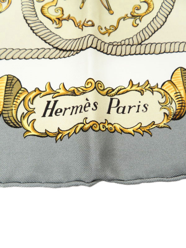 HERMES】【LVDOVICVS MAGNVS】【フランス製】エルメス『カレ90 白い馬