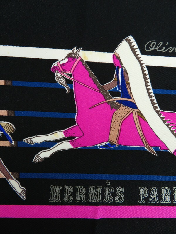 HERMES】【PANI LA SHAR PAWNEE】【フランス製】エルメス『カレ90