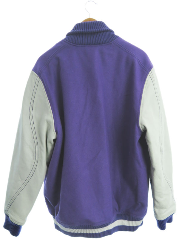 NIKE】【AIR JORDAN】【PURPLE JARSITY JACKET】ナイキ『レザー切替