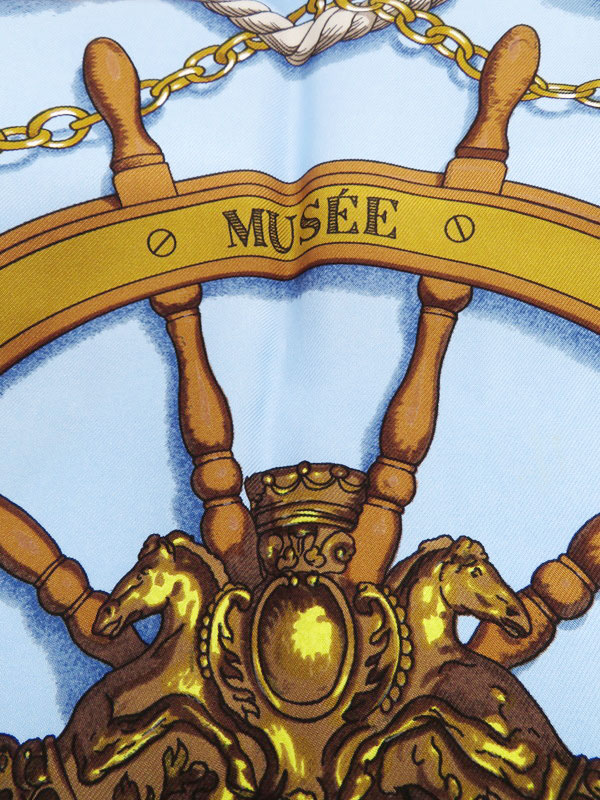 HERMES】【MUSEE】【LEDOUX】エルメス『カレ90 博物館』レディース