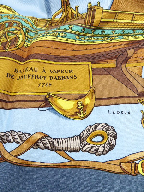 HERMES】【MUSEE】【LEDOUX】エルメス『カレ90 博物館』レディース