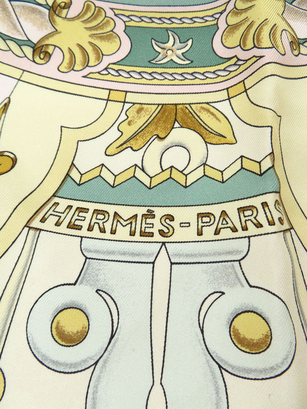 HERMES】【L'AIR MARIN】【フランス製】エルメス『カレ90 海風